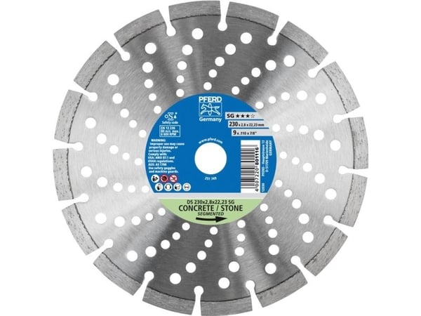 PFERD 68000044, 2,22 cm, 2,8 mm, 6600 RPM, Tyskland, 687 g, 262 mm