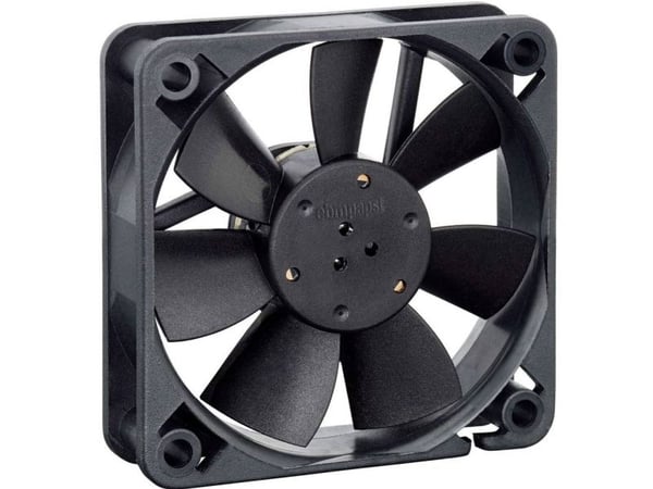 ebm-papst 614F, Vifte, 6 cm, 3900 RPM, 29 m³/t, Sort