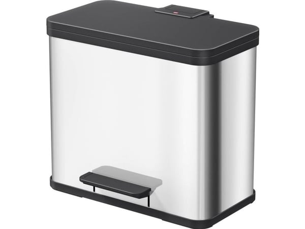 Hailo öko duo plus L 6302000 søppelbøtte 26 l rustfritt stål (470 x 470 x 430 mm) med fotpedal