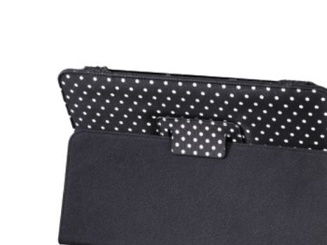 Hama "Polka Dot" - Lommebok for nettbrett - polyester - svart - 8"