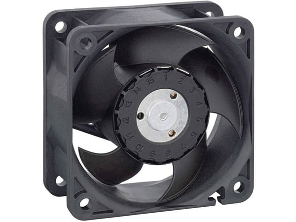 ebm-papst 624H, Vifte, 6 cm, 6850 RPM, 46 m³/t, Sort