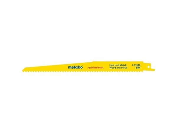 Metabo 631986000, Sabelsagblad, Sponplate, Plast, Tre, Blå, Hvit, Gult, 5-8, 3,2 mm, 5,1 mm
