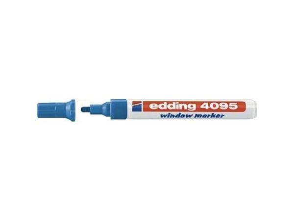 edding 4095 window - Markør - for glass - blå - vannbasert blekk - 2-3 mm