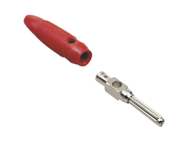TRU COMPONENTS bananstikk, rett stift-diameter: 4 mm rød 100 stk