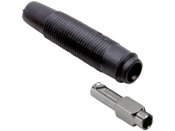 TRU COMPONENTS laboratorietilkobling/kobling, rett stift-diameter: 4 mm svart (100 stk.)