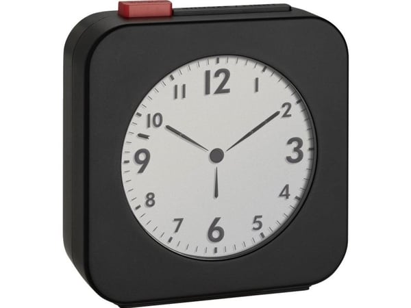 TFA-Dostmann 60.2555.01, Digital vekkerklokke, Rektangel, Sort, Plast, LCD, Batteri
