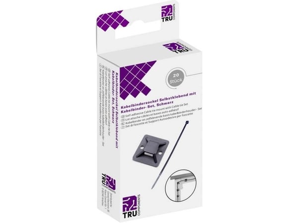 TRU COMPONENTS T1904CA039 Kaapelinsidontalajitelma 100 mm 2,50 mm Musta 20 kpl