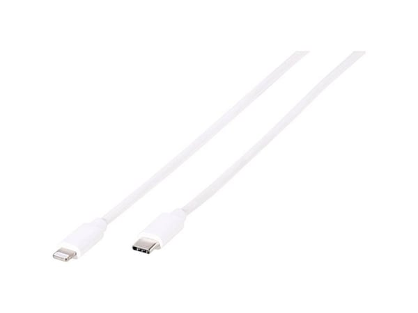 Vivanco LIGHTNVVUSBC20W - Lightning-kabel - Lightning hane till 24 pin USB-C hane - 2 m - vit - Strömförsörjningsstöd