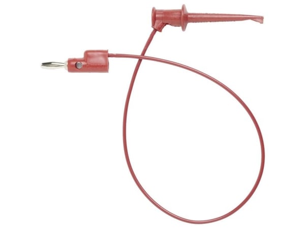 Pomona Electronics 3782-24-2 Testijohto Lamellipistoke 4 mm Krokotiiliklipsi 0,60 m Punainen 1 kpl