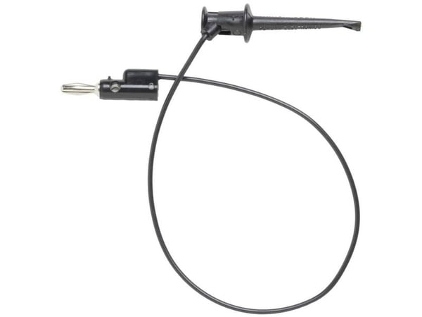 Pomona Electronics 3782-24-0 Testijohto Lamellipistoke 4 mm Krokotiiliklipsi 0,60 m Musta 1 kpl