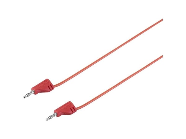 VOLTCRAFT MSB-200 Prøveledning [Lamelstik 2 mm - Lamelstik 2 mm] 0,90 m Rød 1 stk