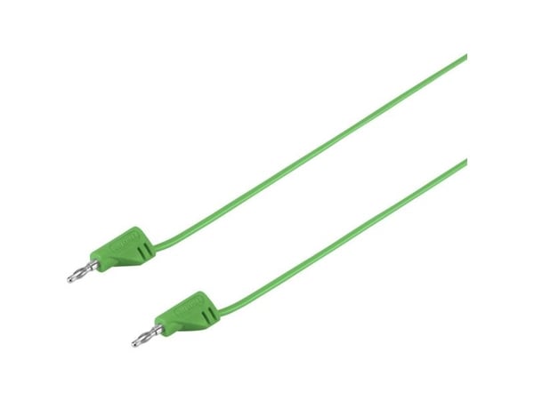 VOLTCRAFT MSB-200 Testijohto [Lamelliitin 2 mm - Lamelliitin 2 mm] 0,60 m Vihreä 1 kpl