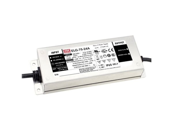 MEAN WELL ELG-75-24A-3Y, 75 W, IP20, 100 - 305 V, 24 V, 63 mm, 180 mm