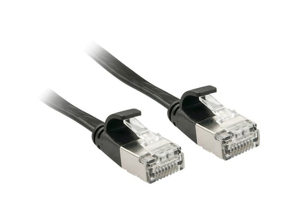 Lindy 47483, 3 m, Cat6a, U/FTP (STP), RJ-45, RJ-45, Svart