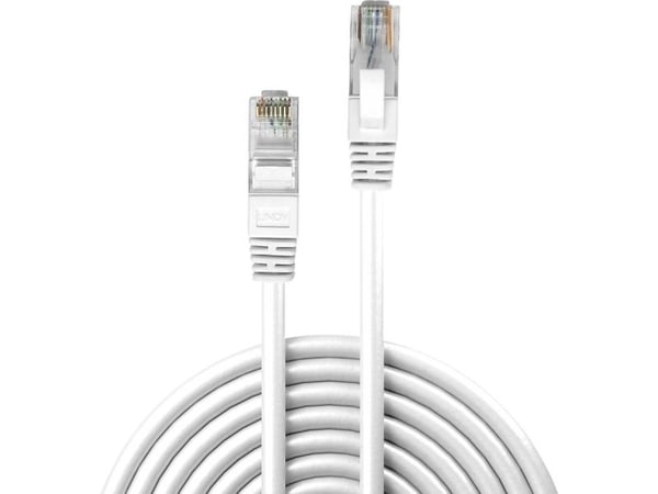 Lindy 48100, 30 m, Cat6, U/UTP (UTP), RJ-45, RJ-45, Hvit