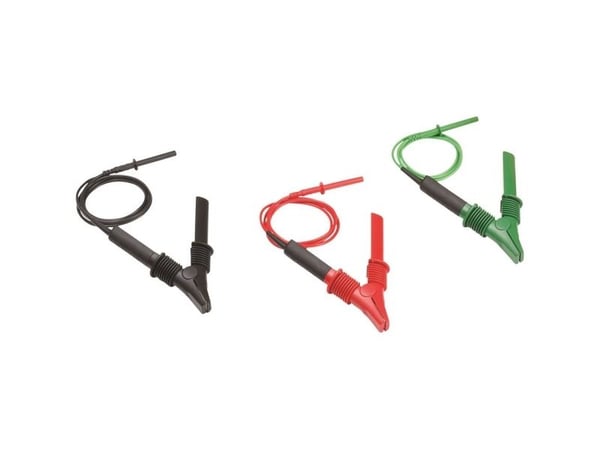 Fluke TLK1550-RTLC turvatestausjohtosarja [Alligator Clip - teräliitin 4 mm] punainen, musta, vihreä 1 kpl
