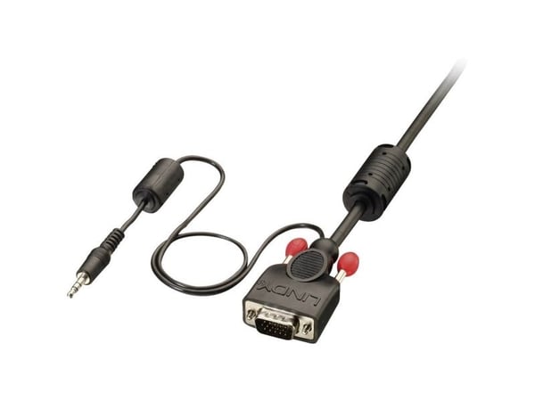 Lindy 37303, 10 m, VGA (D-Sub) + 3.5mm, VGA (D-Sub) + 3.5mm, Hankjønn, Hankjønn, Rett