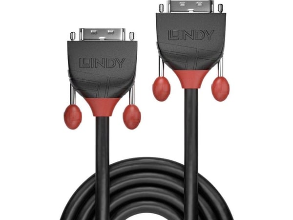 Lindy 36254, 5 m, DVI-D, DVI-D, Hanstik, Hanstik, Musta