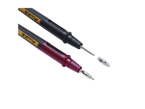 Fluke TL175E Turvatestausjohtosarja [Teräliitin 4 mm - testikärki] 1,20 m musta, punainen 1 kpl