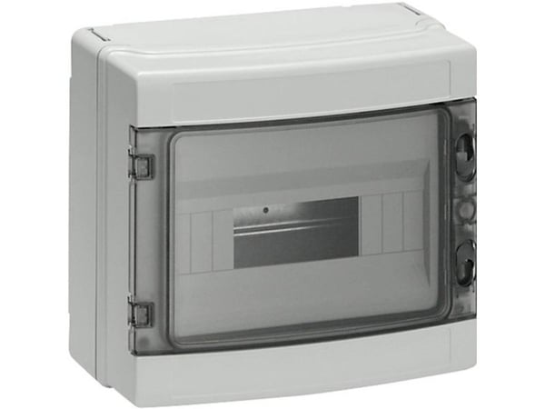 Siemensin pinta-asennettava jakelukotelo Jakojakojen lukumäärä = 12 Rivien lukumäärä = 1 8GB1371-2 (8GB1371-2) 8GB1371-2)
