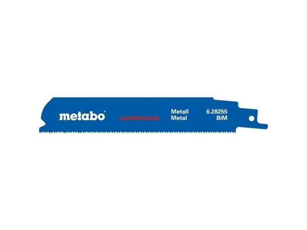 Metabo 628255000, Sabelsagblad, Rør, Profil, Blad metall (tykk), Bimetall, Blå, Hvit, 15 cm, 1,4 mm
