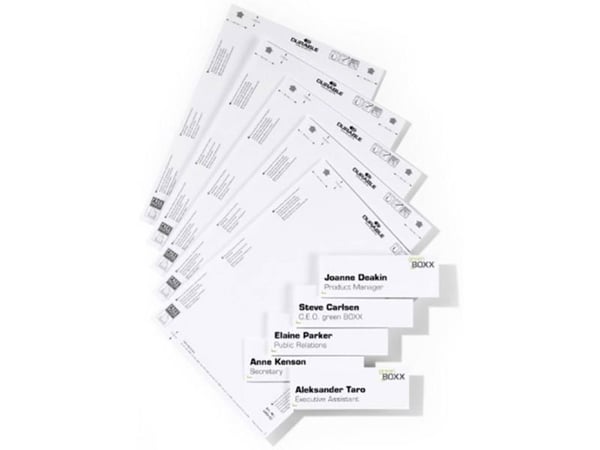 Indstiksark Durable INFO SIGN 149x52,5 mm hvid - (10 ark x 5 stk.)