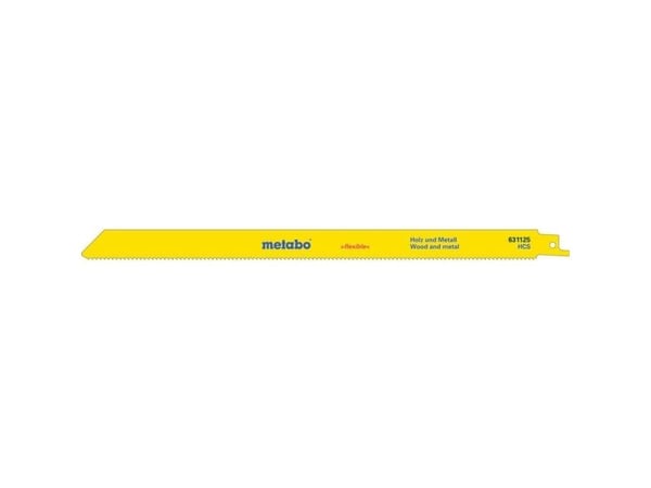 Metabo 631125000, Sabelsagblad, Plast, Tre, High Carbon Steel (HCS), Blå, Hvit, Gult, 2,5 mm, 0,9 mm