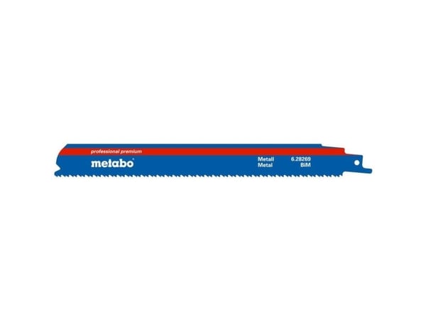Metabo 628269000, Sabelsagblad, Metall, Bimetall, Blå, Hvit, 8+10, 2,5 mm