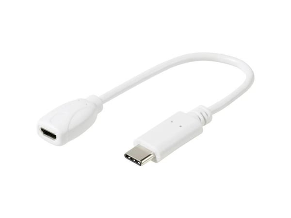 Vivanco Adapter USB Type-C, USB C, micro USB, 0,1 m, Vit