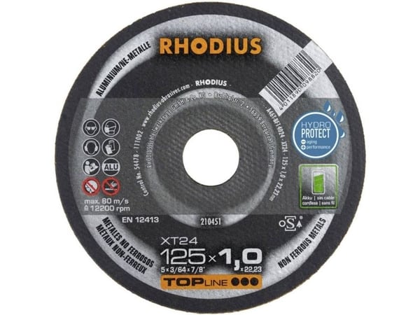 Rhodius XT24 210451 kappeskive 125 mm 1 stk for ikke-jernholdige metaller