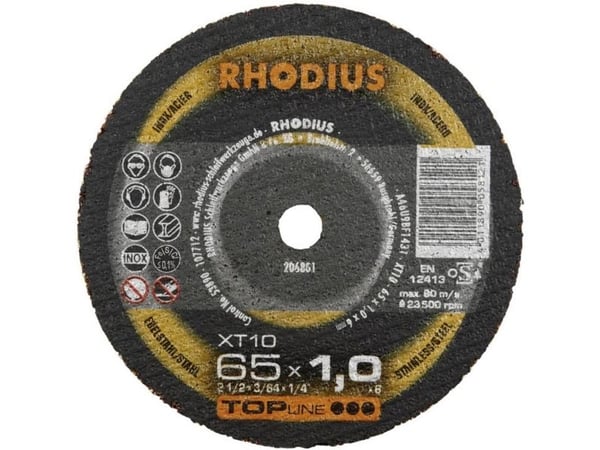 Rhodieus XT10 MINI kappeskive rett 65 mm 6 mm – 1 stk. 206802