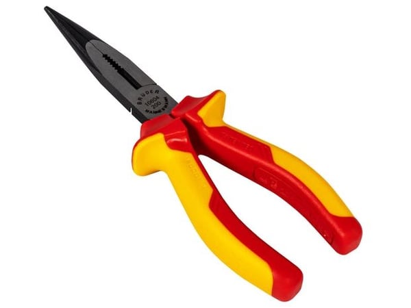 BRÜDER MANNESMANN M10604, Nåltänger, Kromvanadinstål, PVC, Orange, Gul, 1500 V