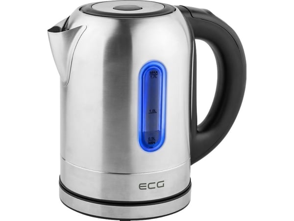 ECG RK 1785 colore, 1,7 l, 2000 W, Rostfritt stål, Rostfritt stål, Vattennivå indikator, Överhettningsskydd