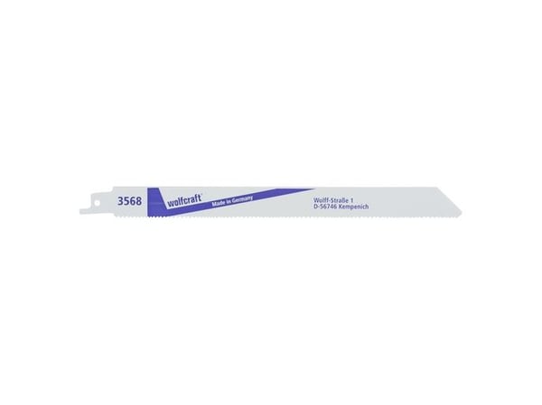 wolfcraft GmbH 3568000, Sabelsagblad, Støpejern, Rør, Plast, Tre med spiker, Bimetall, 21 cm, 1,8 mm, 2,6 mm