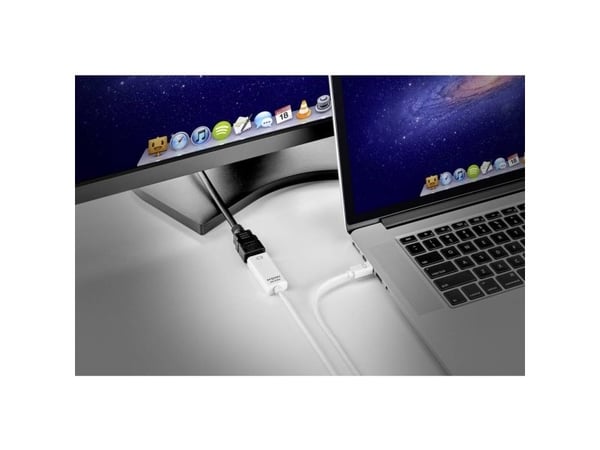 Renkforce RF-3697526, 3 m, Mini DisplayPort, HDMI, Hankjønn, Hankjønn, Rett