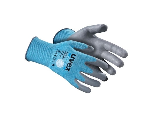Uvex 6008107, Blå, Grå, Voksen, Voksen, Unisex, 1 stk, Elastin, Polyamid, Str 7
