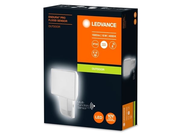 Sensorstrålkastare 15W 840 IP55 1500