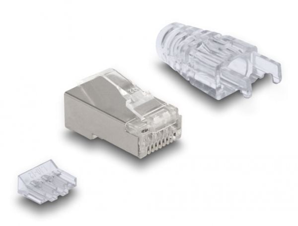 DeLOCK 66904, RJ-45, Harmaa, Läpinäkyvä, Uros, Suora, Polykarbonaatti (PC), Cat6