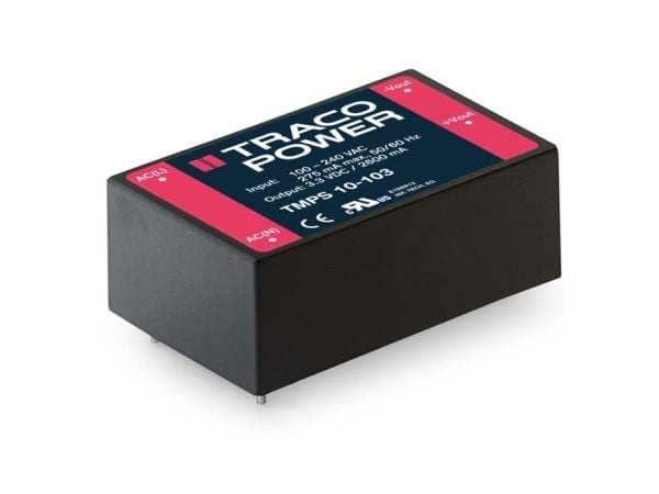 Traco Power TMPS 10-105, 25,4 mm, 15,7 mm, 38,5 mm, 29 g, 10 W, 120-370 V