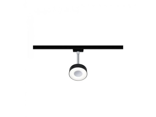 Paulmann Circle, Spotlight på skinne, Ikke-utskiftbare pærer, 3 ampuller, LED, 4000 K, Sort, Kromfarget