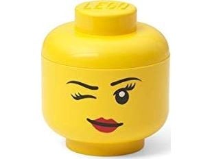 Room Copenhagen LEGO-förvaringshuvud "Whinky", mini, förvaringsbox (gul)
