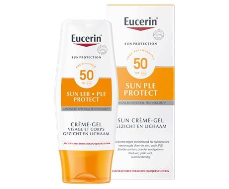 Eucerin Aurinkovoide kasvovoide Sun Leb Ple Protect Eucerin Spf 50+ 50+ (150 ml)