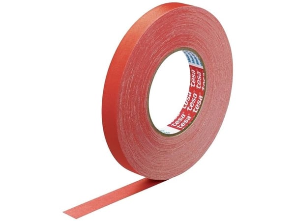 Tesa - Tekstiltape - 19 mm x 50 m - rød