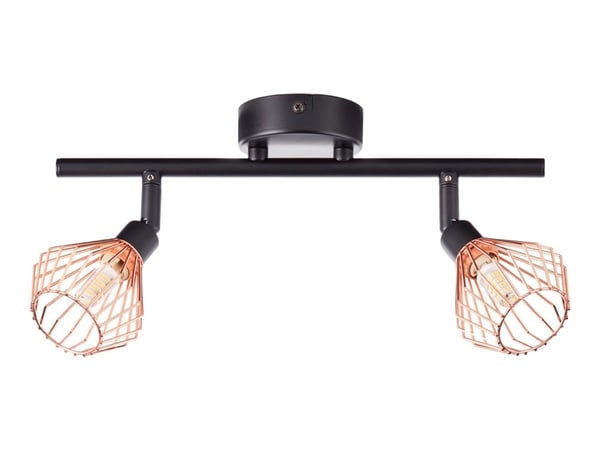 Brilliant Dalma - Takspotlight - 2 holdere - G9 - svart, kobber