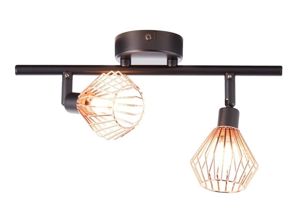 Brilliant Dalma - Takspotlight - 2 holdere - G9 - svart, kobber