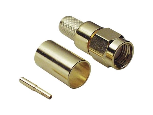 TRU COMPONENTS 1579297 SMA-kääntöliitin Pistoke, suora 1 kpl