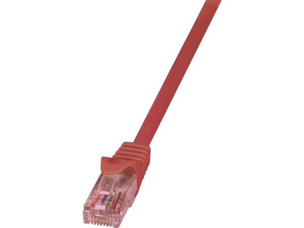 LogiLink PrimeLine - Koblingskabel - RJ-45 (hann) til RJ-45 (hann) - 2 m - UTP - CAT 6 - halogenfri - rød