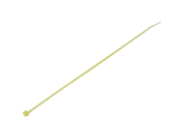 Conrad TC-6645796, Tikasmallinen johdinside, Keltainen, 292 mm, 3,6 mm, 100 kpl