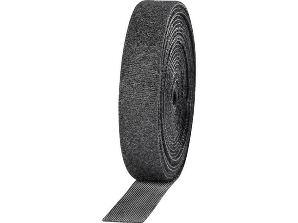 Toolcraft KL16X3000C, Velcro, Musta, 16 mm, 3 m, 3 m, 2 kpl