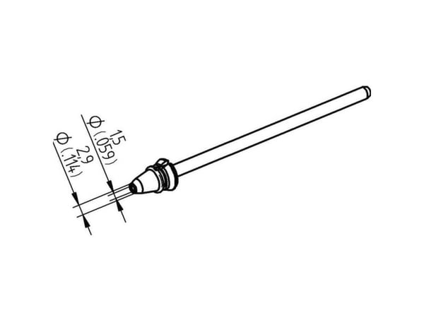 Ersa 0742ED1529H/SB loddetipp, konisk, 79,25 mm